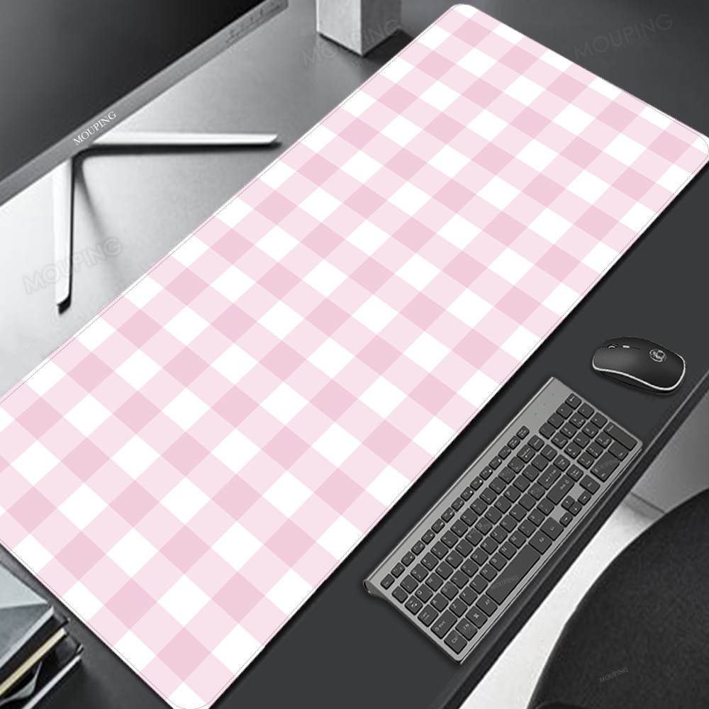 Laptop Accessories Pink - Pink Lattice Mouse Pad Kawaii Cute