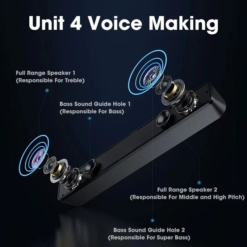 Music Soundbar Computer Caixa  - огляд і ціна Laptop Stand Portable