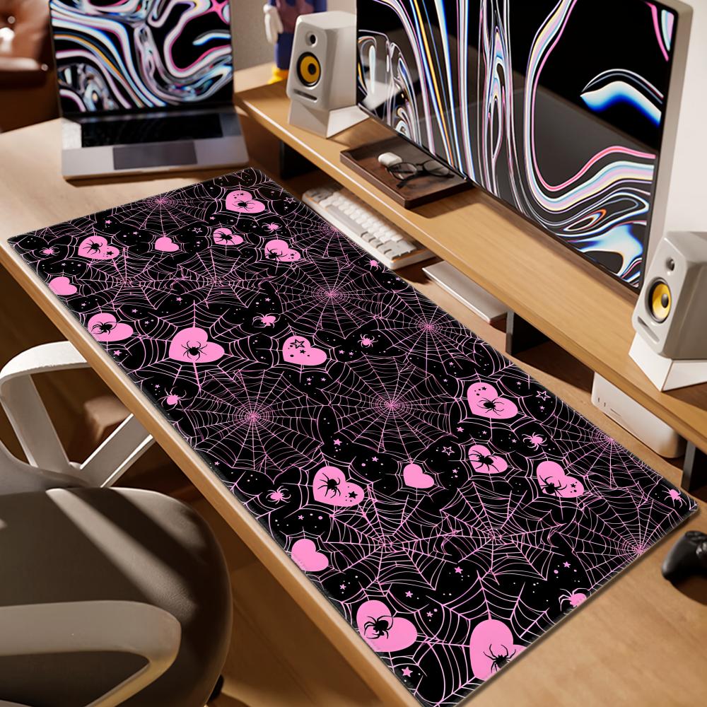 90x40 White or Pink Spiderweb  - огляд і ціна Laptop Accessories Pink