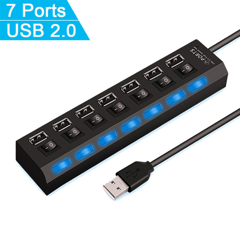 7 Port USB 2.0 Hub Splitter Fo - огляд і ціна Laptop Accessories All
