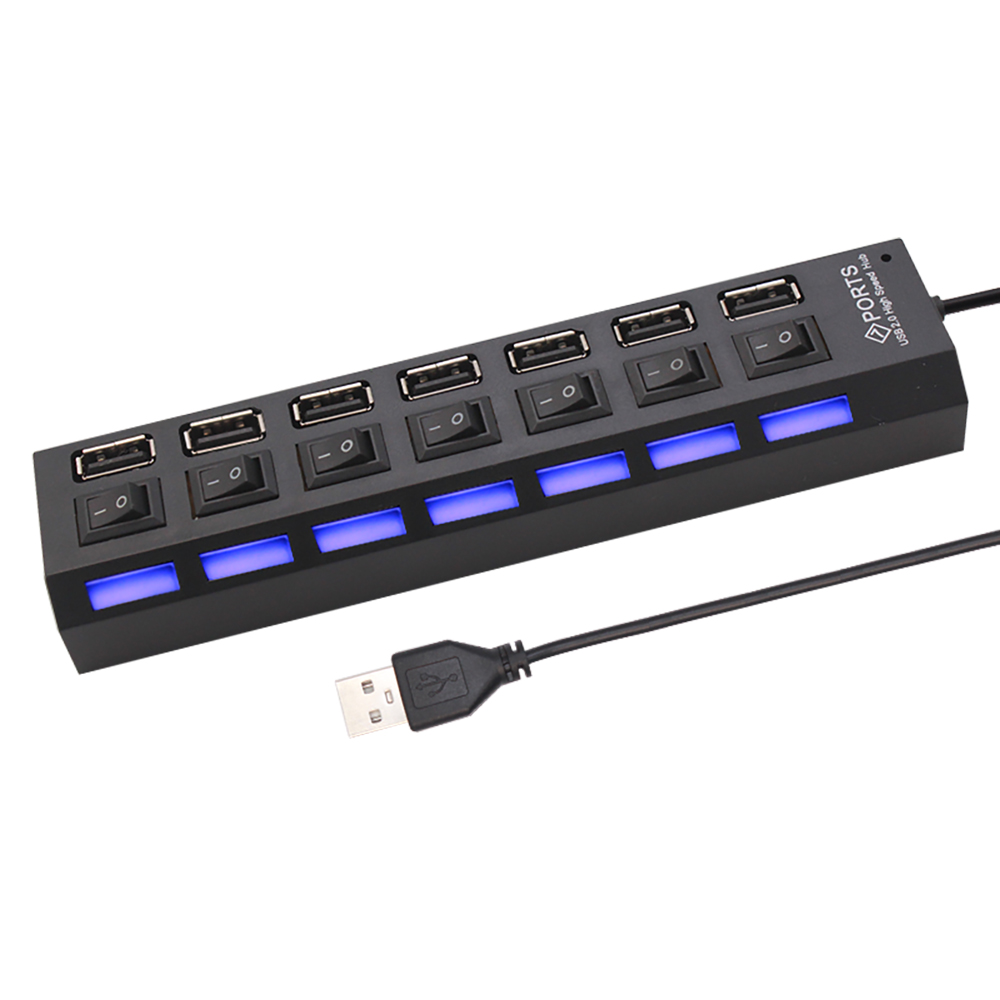 7 Port USB 2.0 Hub Splitter Fo - огляд і ціна Laptop Accessories All